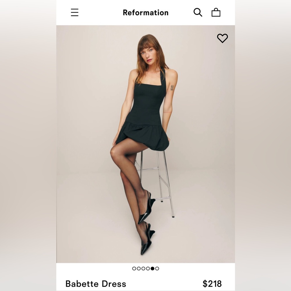 Reformation Babette Dress - Black Size 4P
